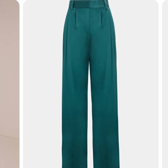 Favorite Daughter THE SATIN FAVORITE PANT // Dark Teal - Picture 5 of 11